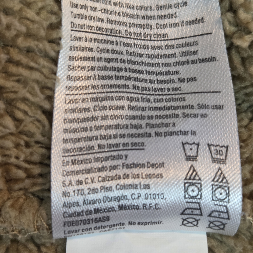 Champion Kids Corduroy High Pile Fleece Hoodie Size 10/12 Med - Picture 11 of 11